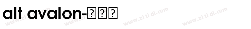 alt avalon字体转换